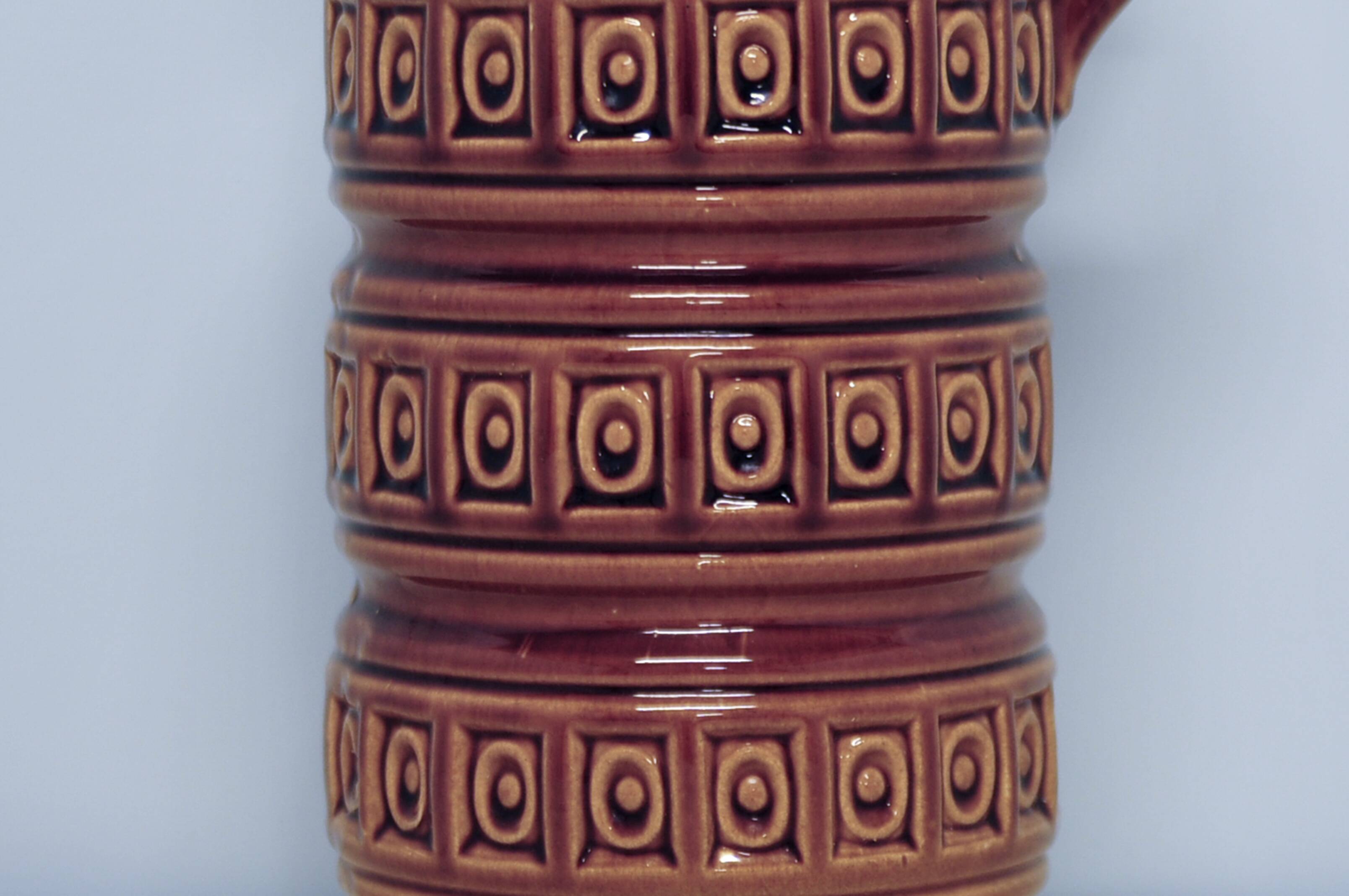 vintage brown West Germany Scheurich can vase