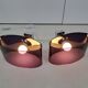 Pair of smoked plexiglass wall lights