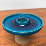 Danish ceramic candlestick from the mid-century by Herman A. Kähler for Hak, 1960s.