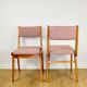 Vintage fuchsia boucle chairs - set of 6