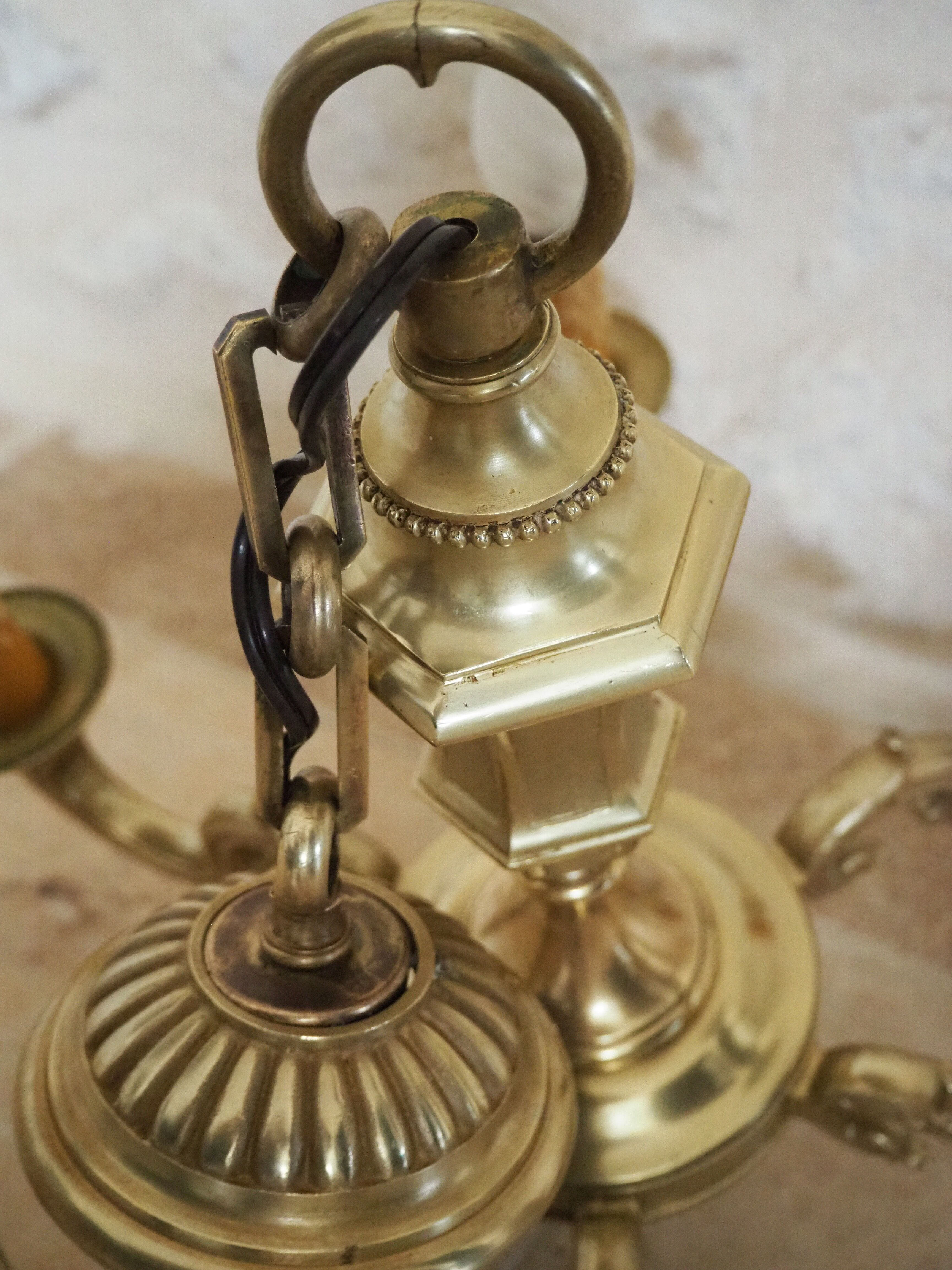 Bronze chandelier in Louis XV style - 6 lights