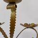 Vintage Stylized Candlestick in Golden Wrought Iron