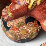 Okimono 19th Kutani lion Shishi /Japan