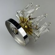 60s 70s wall lamp Wall Sconce made of metal & Murano glass Space Age design