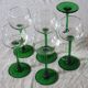 6 colored white wine glasses from Alsace in very good condition