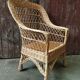 Fauteuil vintage rotin et osier
