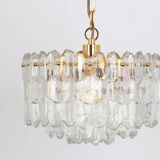 Palazzo chandelier in gilded brass and crystal glass, Kalmar, Austria, 1970.