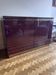 Small 2-door sideboard Jean Claude Mahey lacquered Bordeaux signed design 1970 vintage