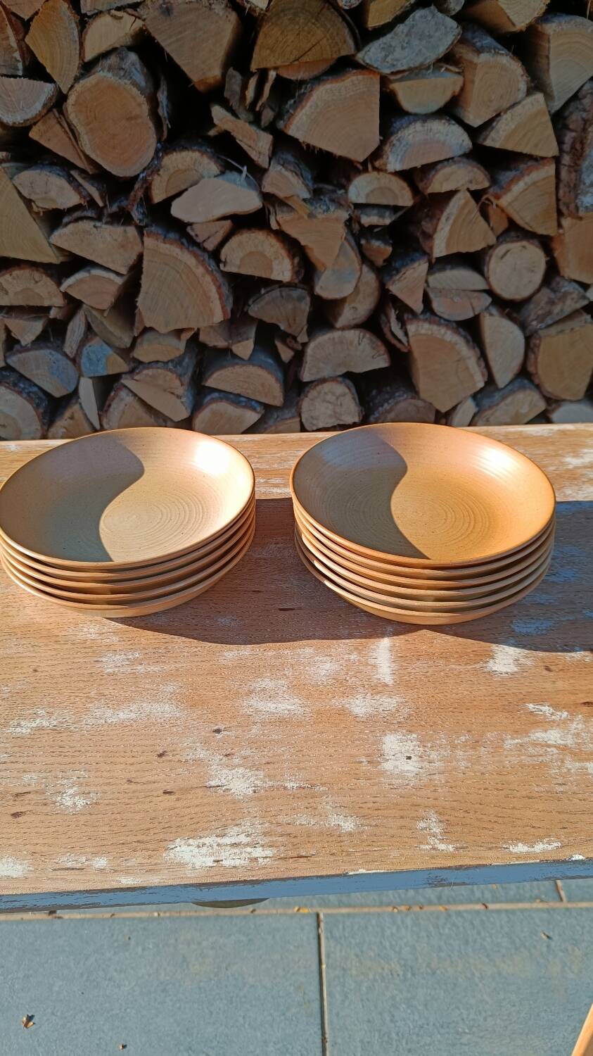 Deep stoneware plate