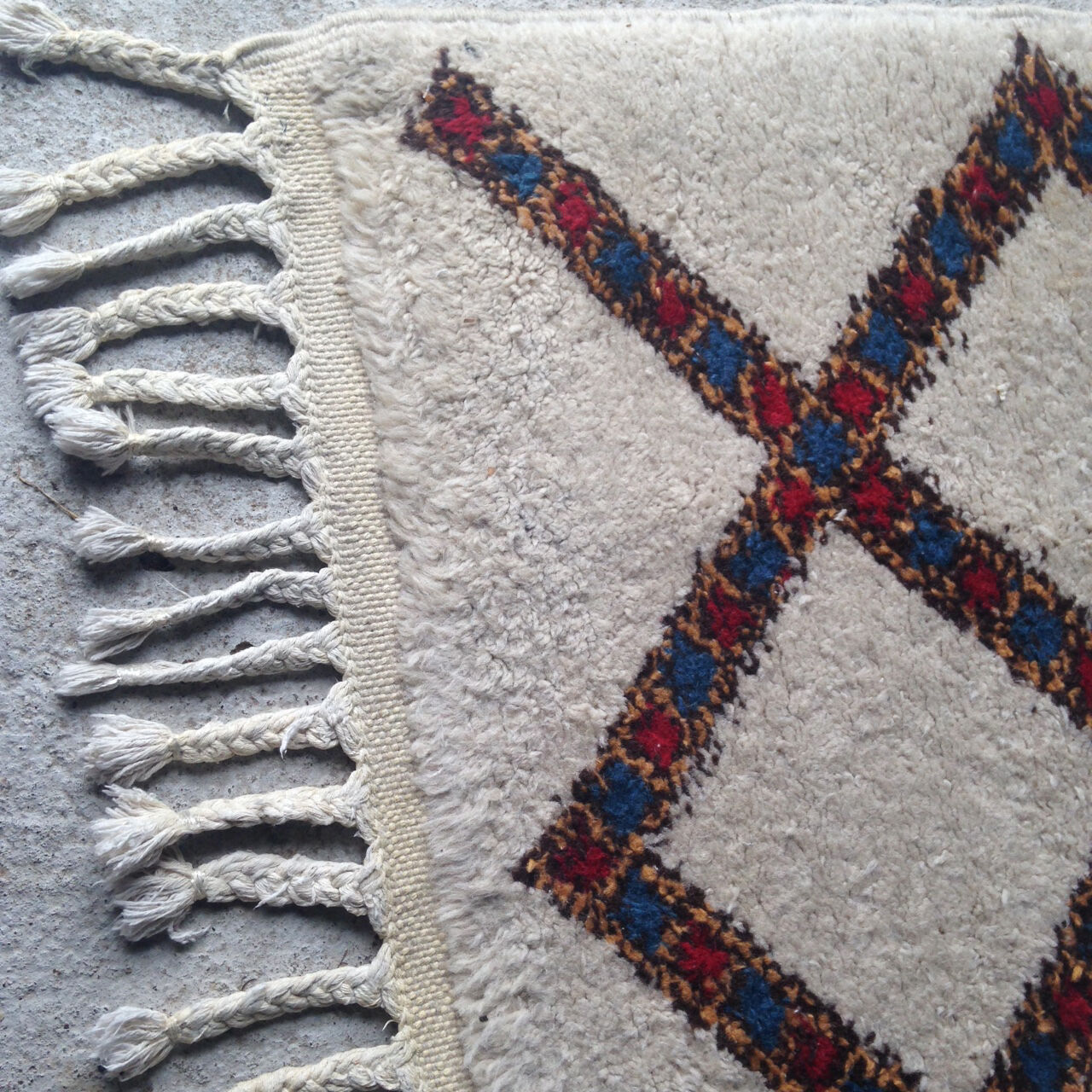 Tapis beni ouarain maroc 200 x 195 cm