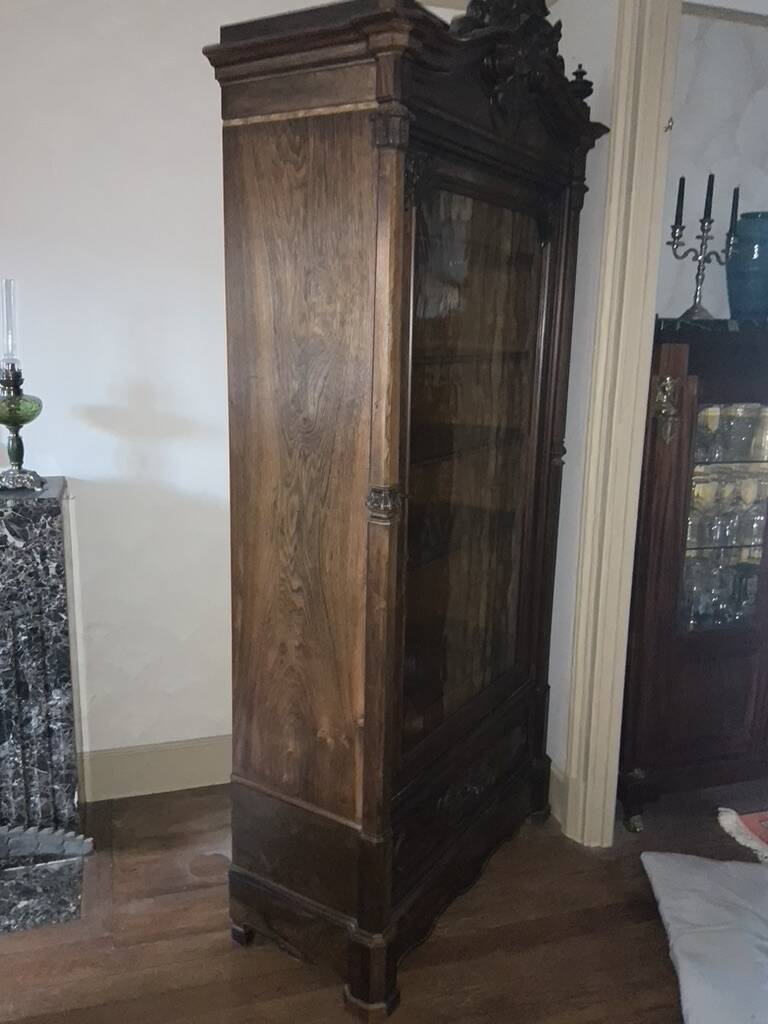 Bibliothèque-vitrine ancienne – Style néo-Renaissance / Henri II – XIXᵉ siè