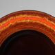 Orange Rimmed Ethnic Stoneware Plate From Gabriel, 1960s