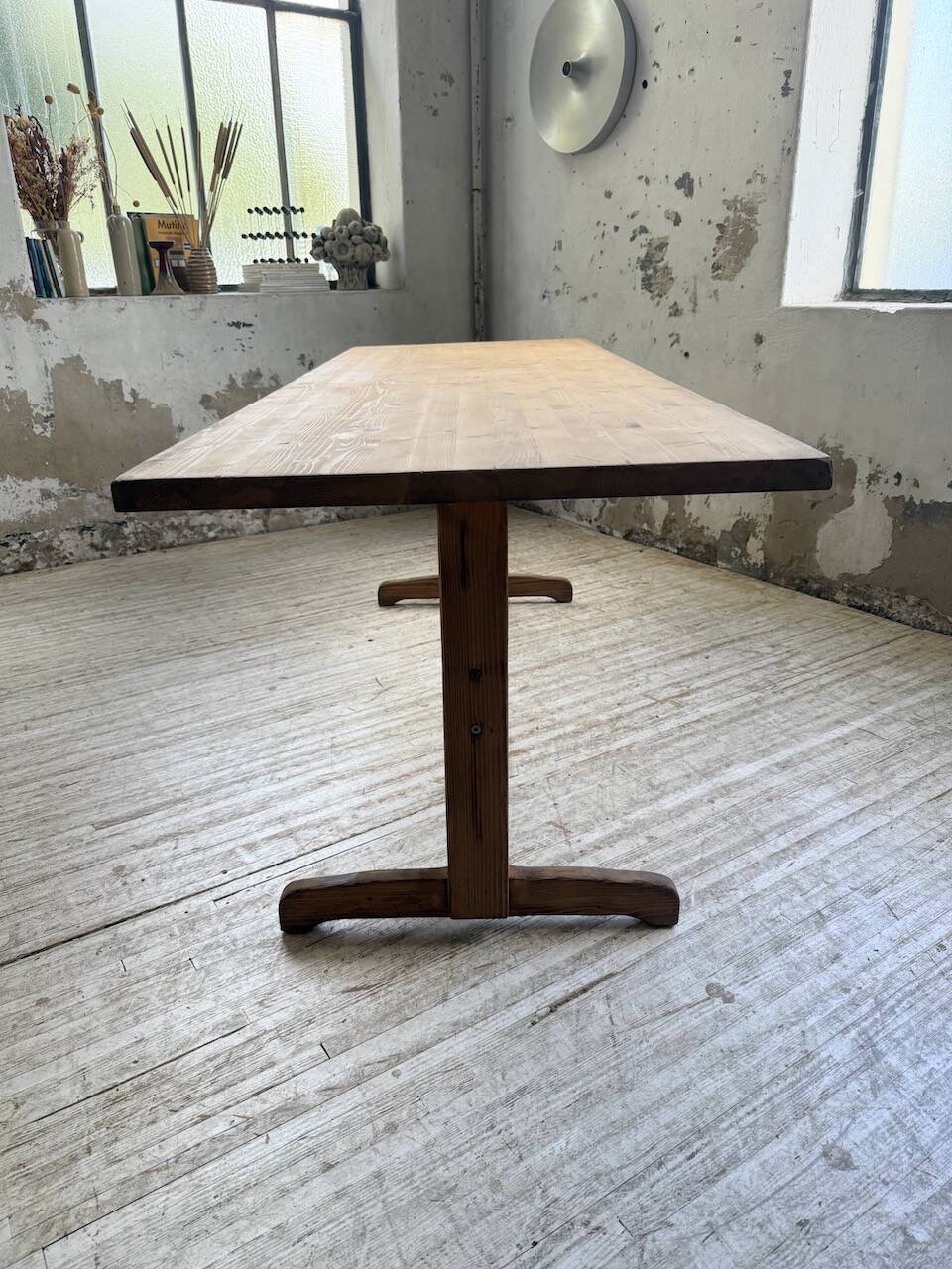 Perriand mountain furniture pine dining table