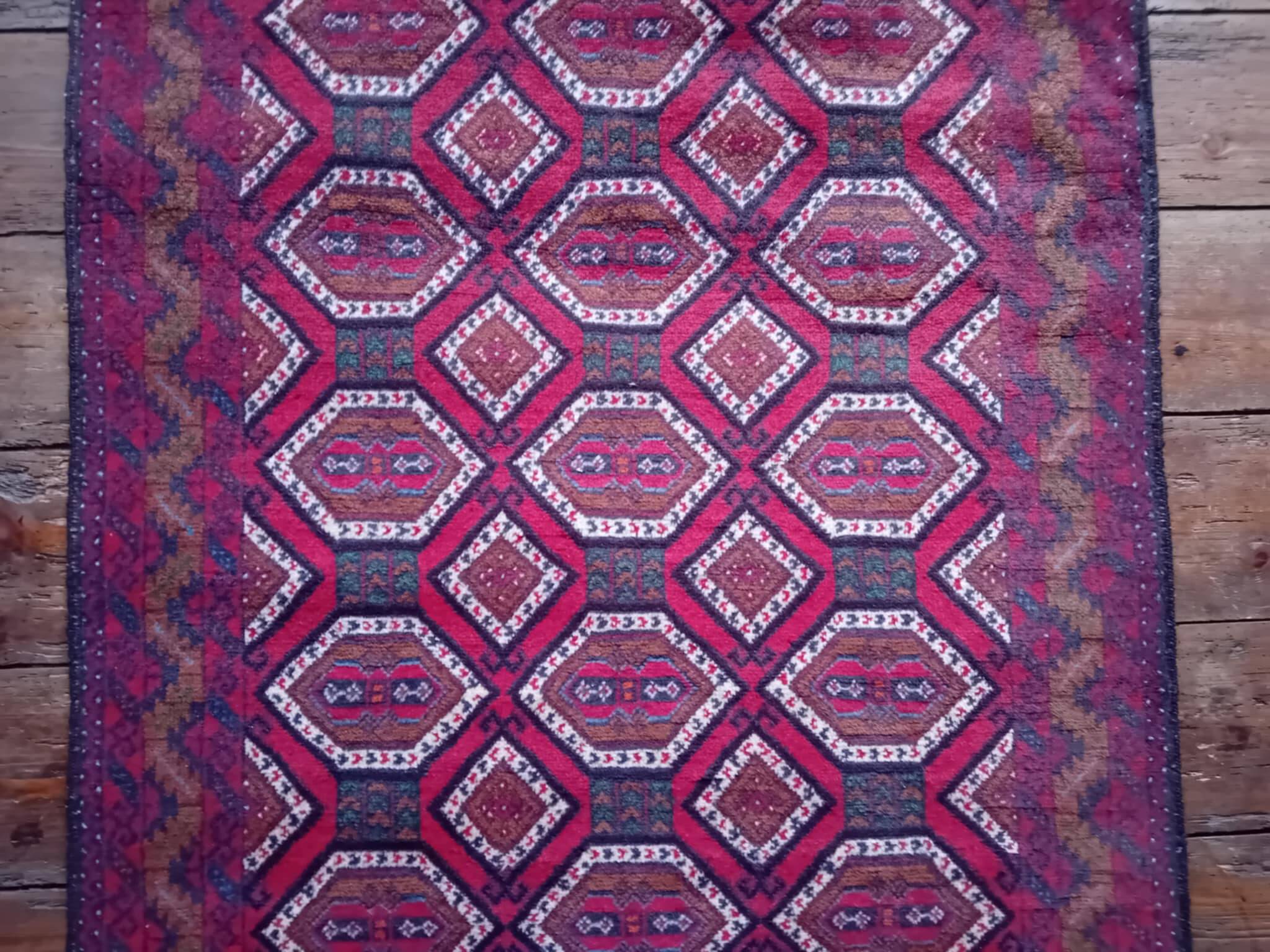 Handmade Persian Beluch Rug 209x101cm