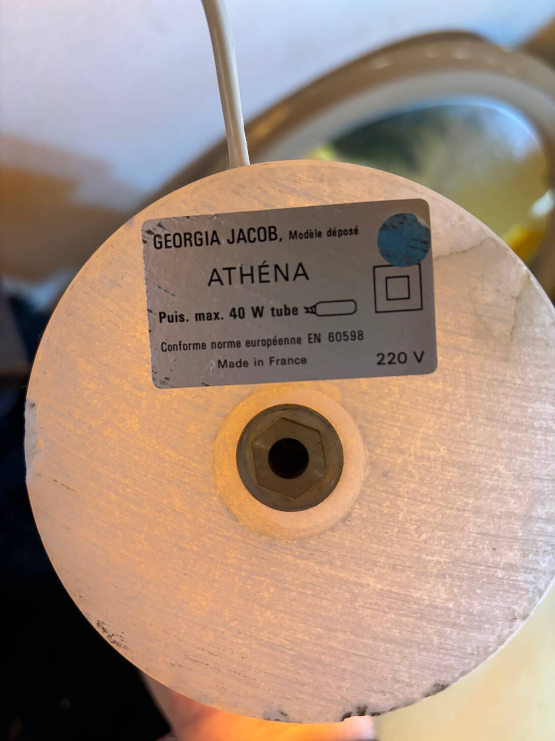 Lampe Athéna Georgia Jacob vintage 1975