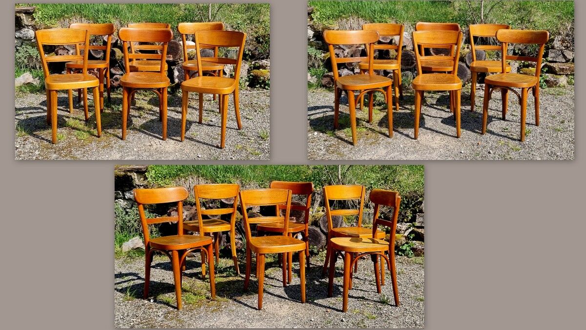 6 chairs bistro Horgen-Glarus Switzerland 30s-50s