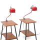 Lampe à pince métallique rouge de F. Fabbian, années 1980