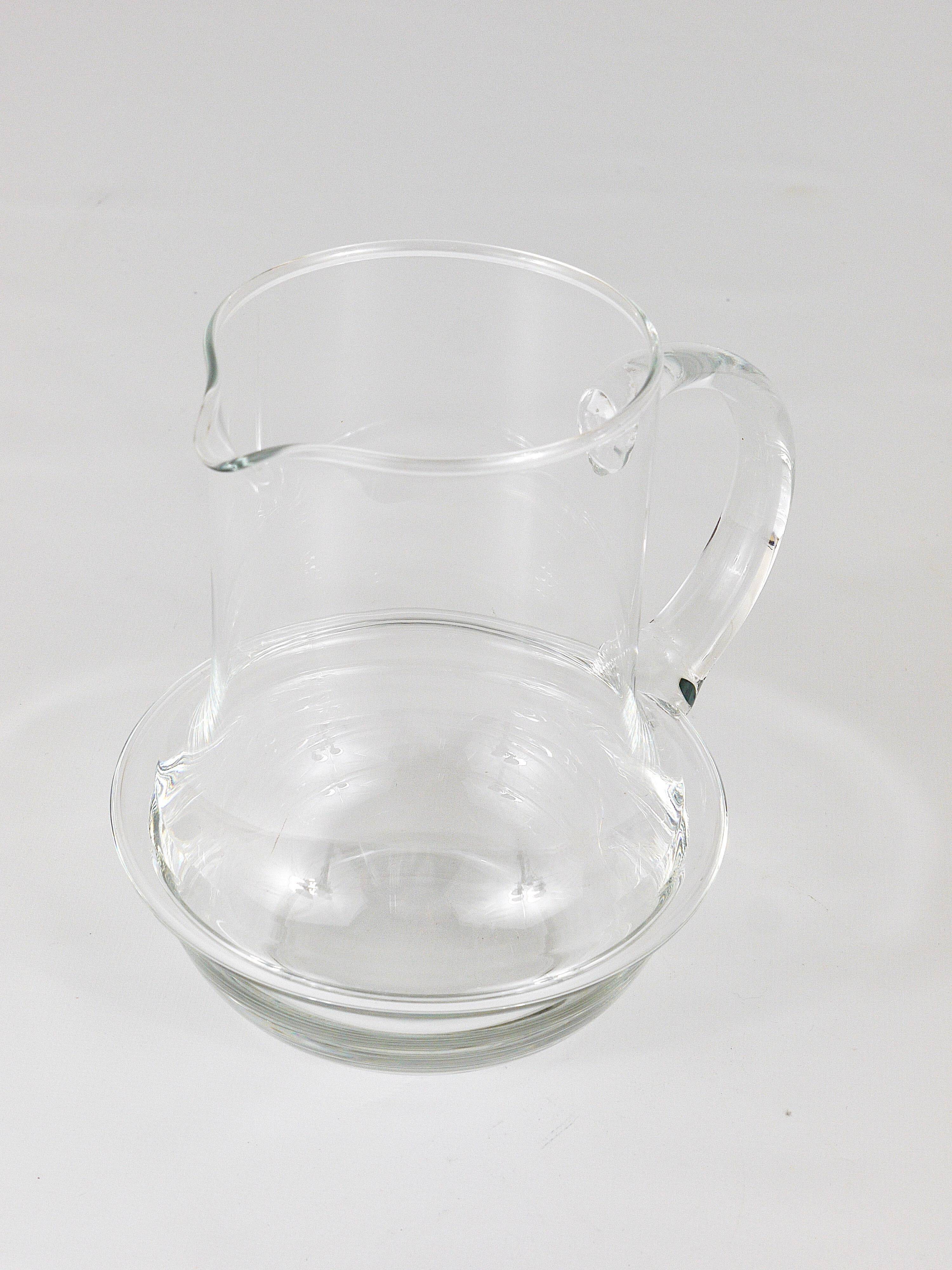 Mid-century glass pitcher by Carl Auböck, Ostovics Culinar, Austria, 1970s.