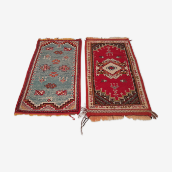 Set of 2 handmade Berber carpets