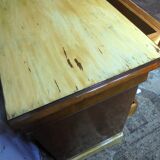 Wood and paint chest of drawers