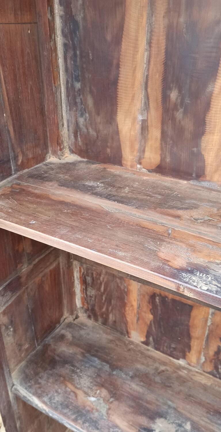 Old wooden glazed cabinet