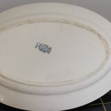 Old oval ceramic dish from Sarreguemines model Flora