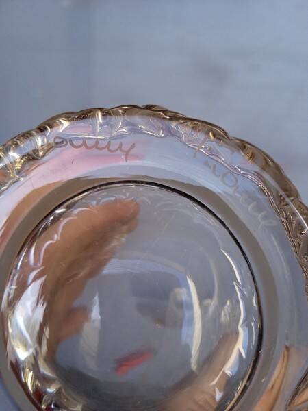 Serie 5 verres Daum cristal filigrané