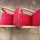 Art Deco bridge chairs in fabric from the 1950s and vintage.