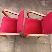 Bridge chairs in Art Deco fabric from the 1950s and vintage.