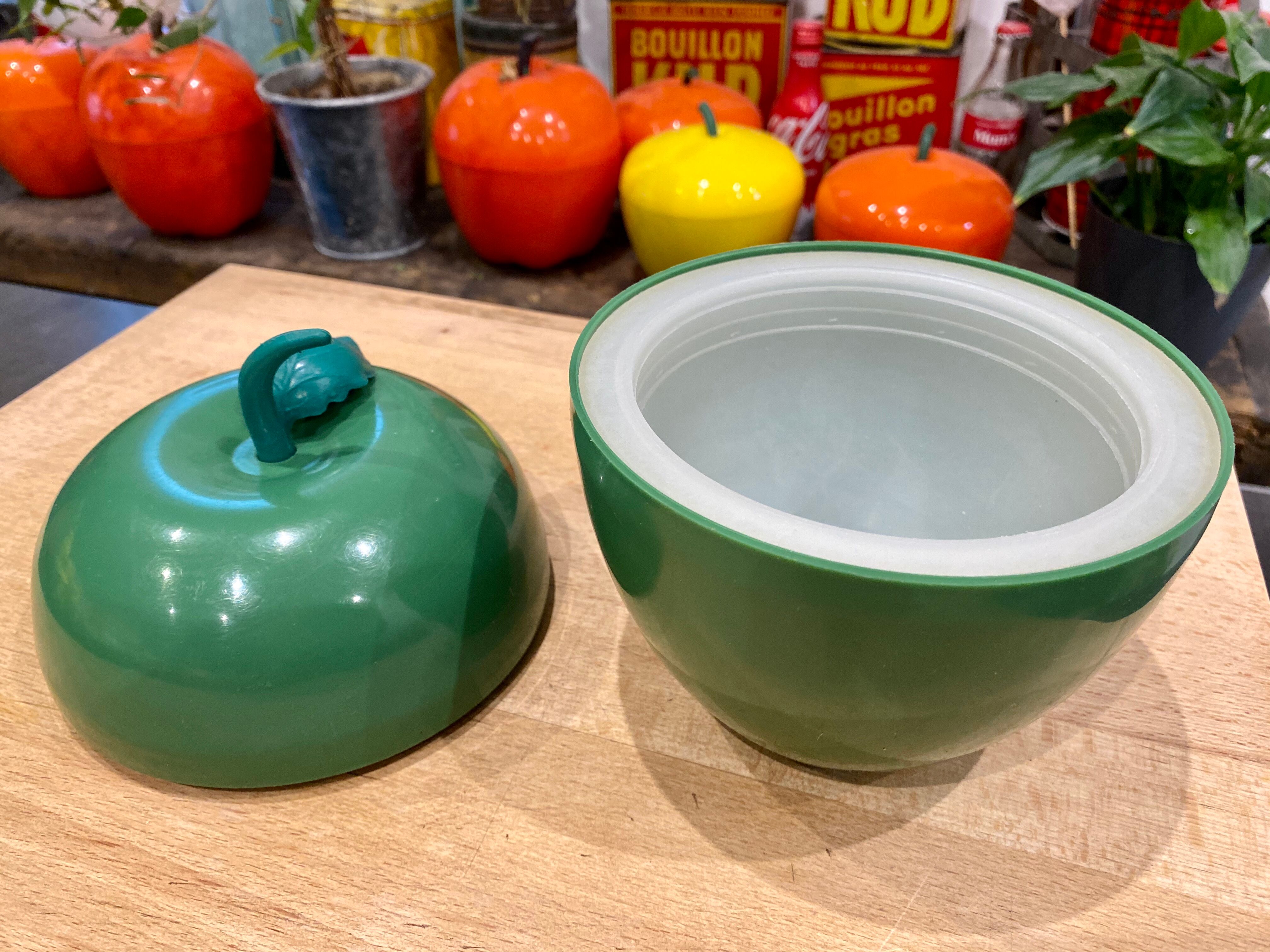 Vintage green apple ice bucket