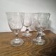 Antique hand-blown and engraved stemmed glasses