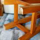 Paire de tabourets d'ébéniste en bois fruitier massif années 50