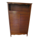 Double curtain cabinet - notary furniture - solid wood - 1970 - industrial style