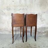 Pair of solid oak bedside tables