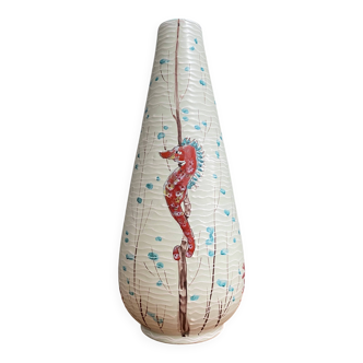 Italian vase model 38-29 with Seehorse decor 1960s