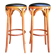 Tabourets de bar bois courbé