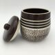 Lucien Brisdoux Enamelled sandstone covered pot with incised decoration, signed and numbered - 1940s-1950s