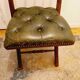 English folding chair - Vintage in wood and leather