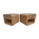 Pair of rattan bedside tables
