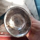 Candle holder eglomized glass