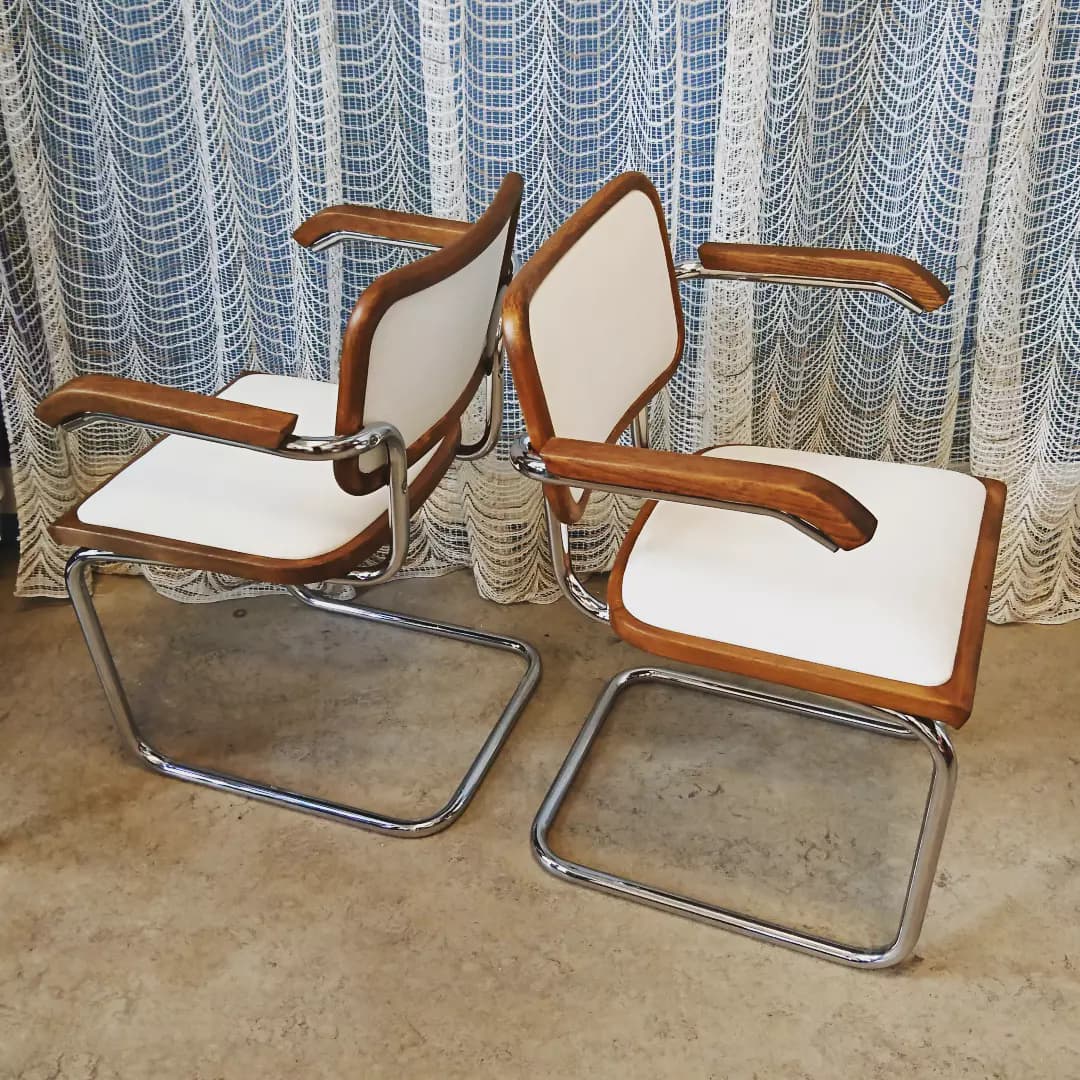 Cesca B64 armchairs by Marcel Breuer