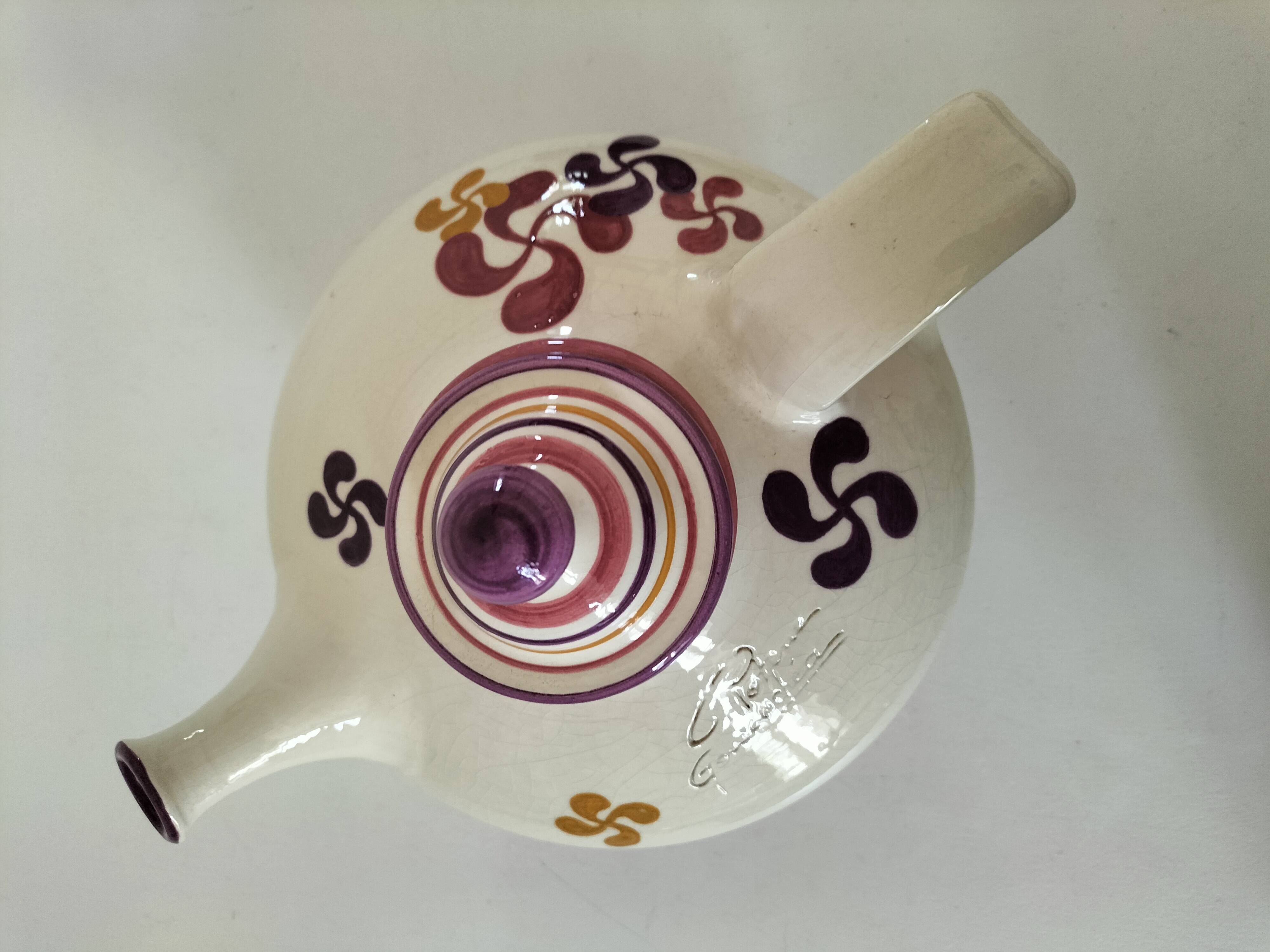 Large Basque teapot Goicoechea – Basque cross decoration