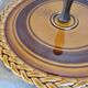 Vintage serving tray with wooden handle – numbered 7532