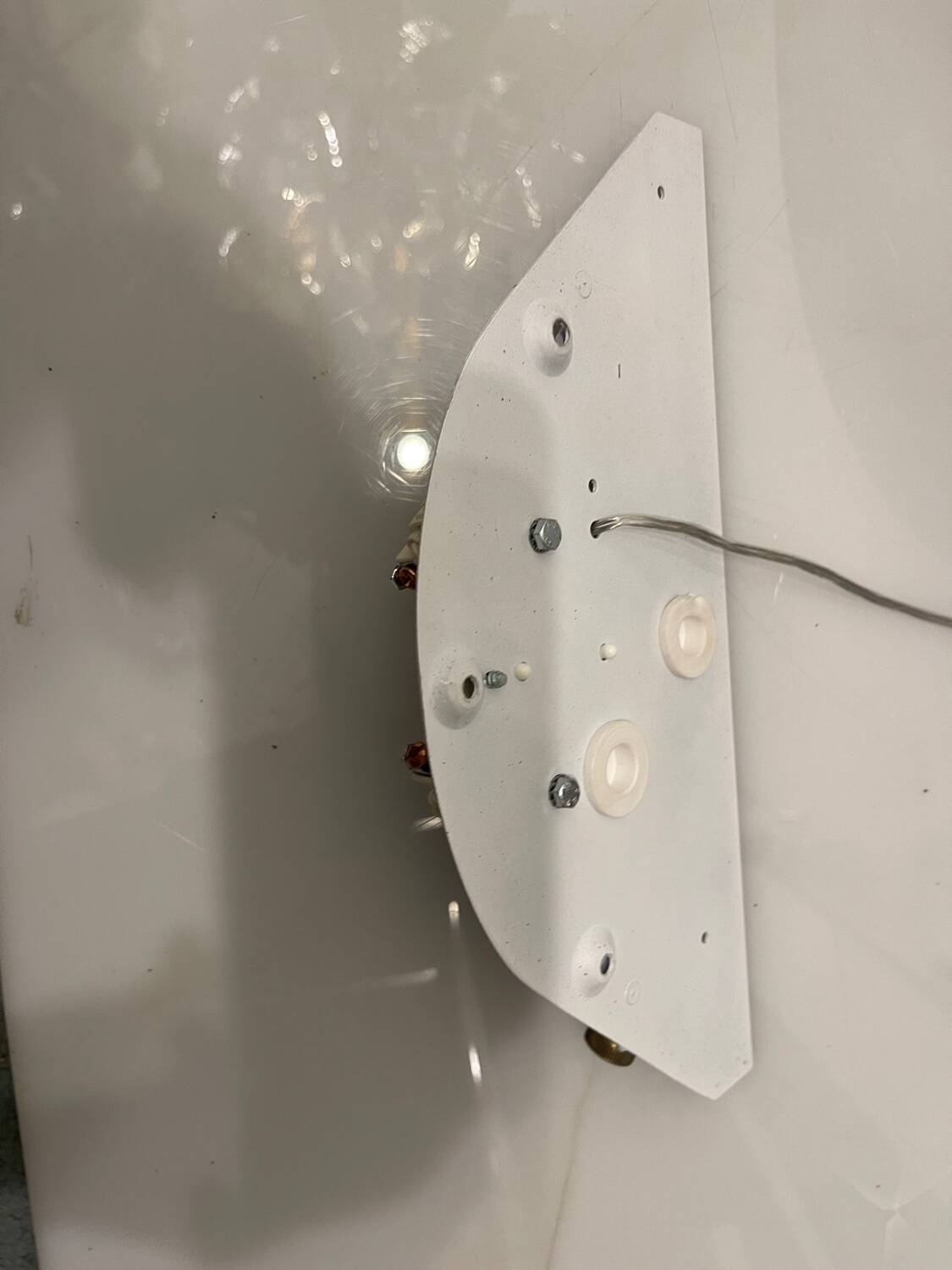 Set of 2 White Marbled Glass Wall Sconces by Zonca, Italy, 1980s