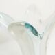 Large Murano vase 1960 transparent white and blue H35.5cm