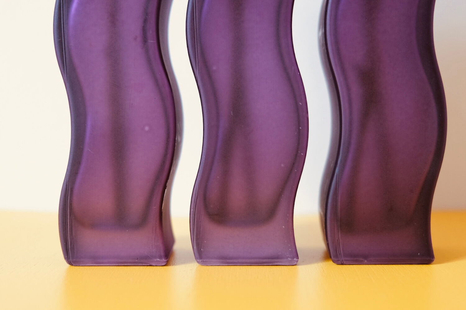 Set of 3 purple glass vases Ikea SKAMT