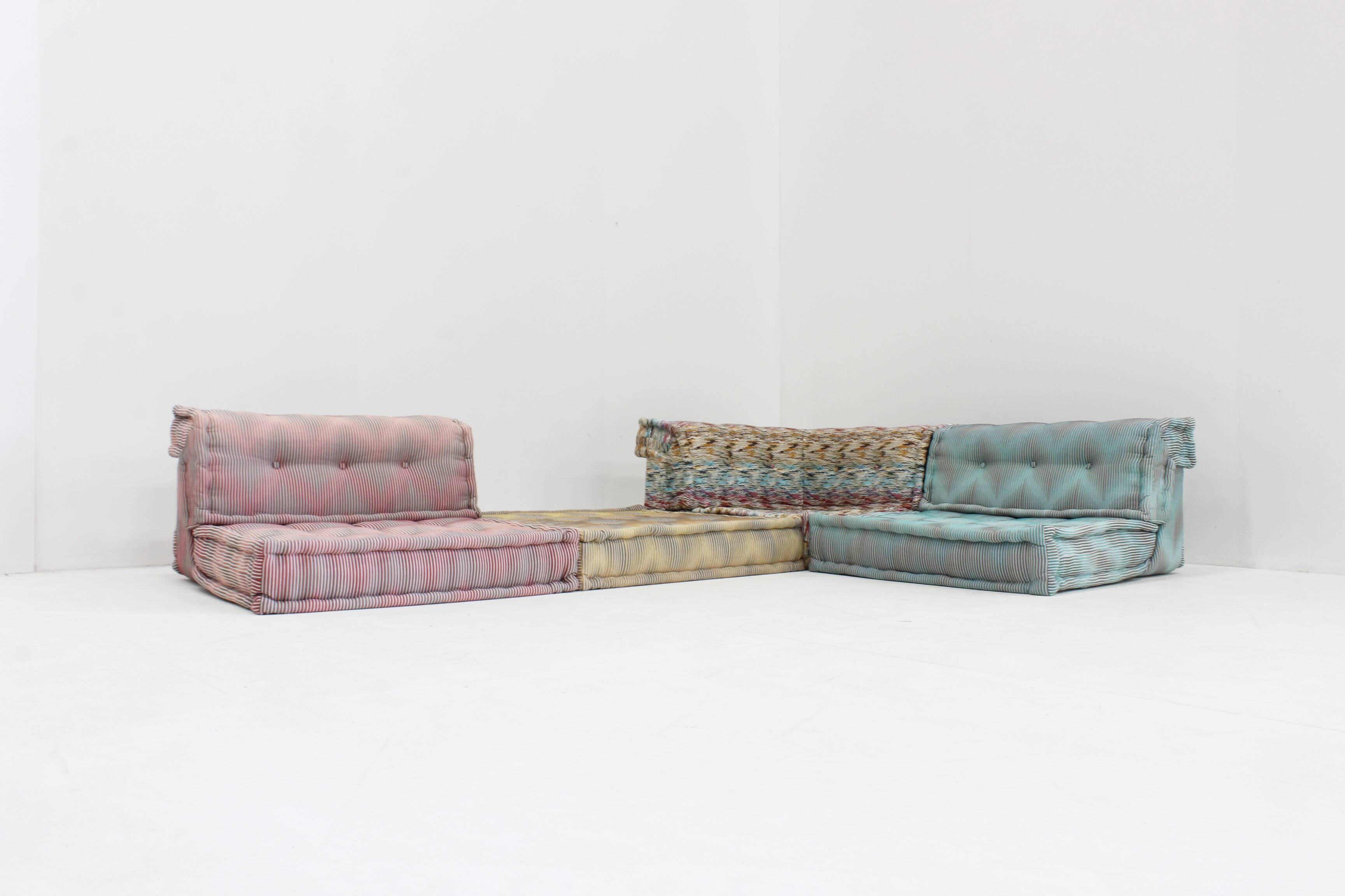 Roche Bobois Mah Jong modular sofa Missoni fabric design by Hans Hopfer