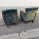 Paire de fauteuils art déco tissu bleu