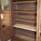 Period empire display bookcase in solid walnut