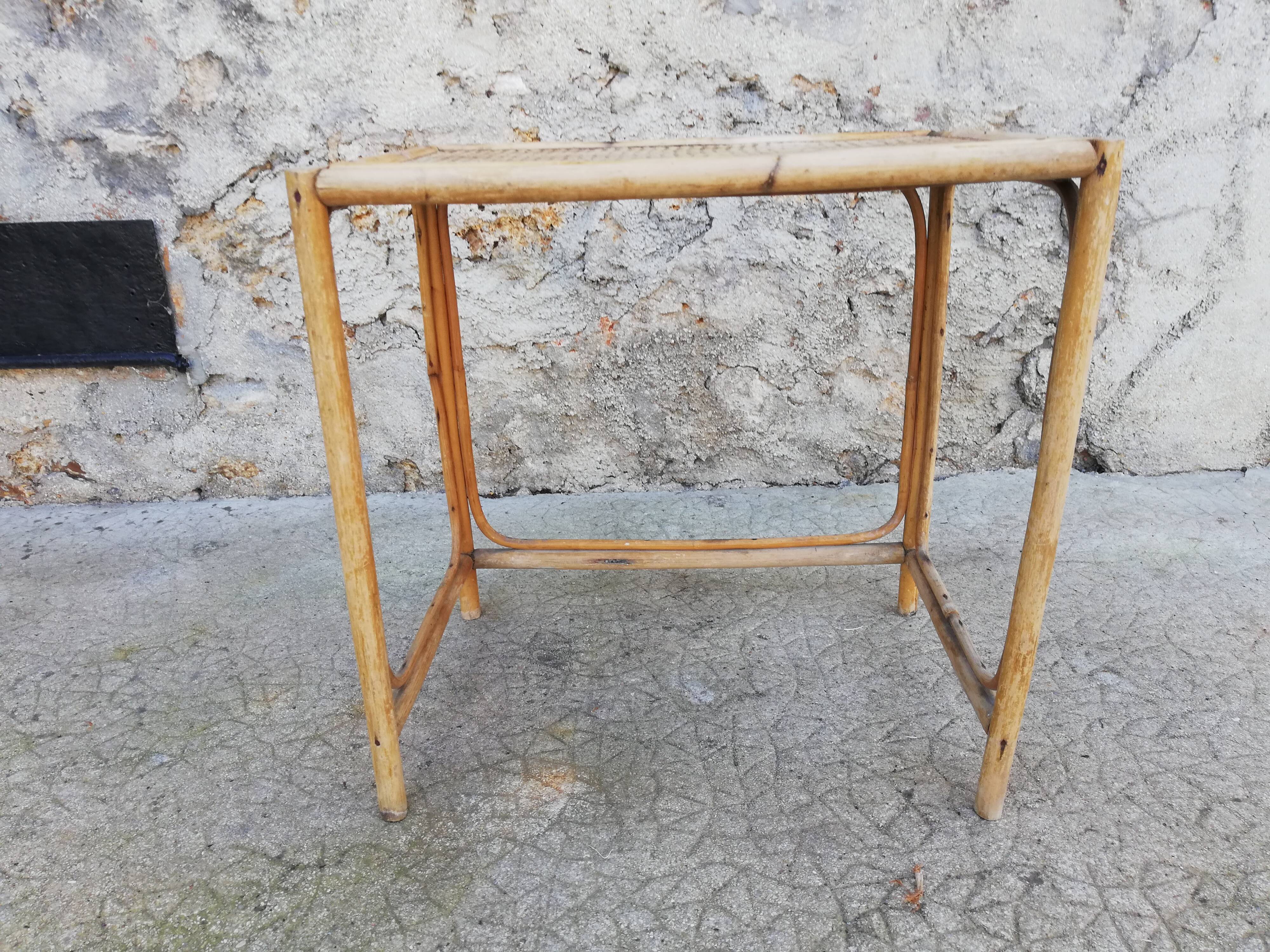 Bamboo rattan child desk